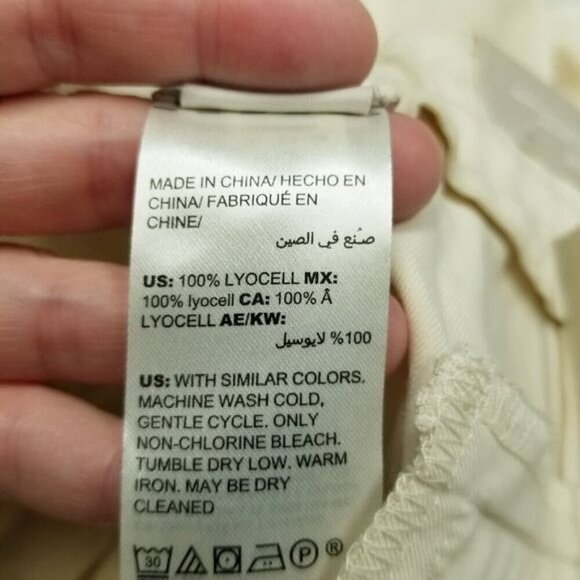 Chicos Womens Straight Leg Pants Size 6R / 0.5R Lyocell Blend Natural‎ Cream - Picture 4 of 11